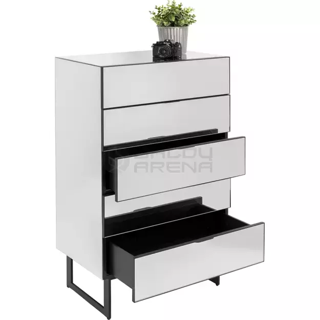 Komoda Soran 5 Drawers Black 65x114cm