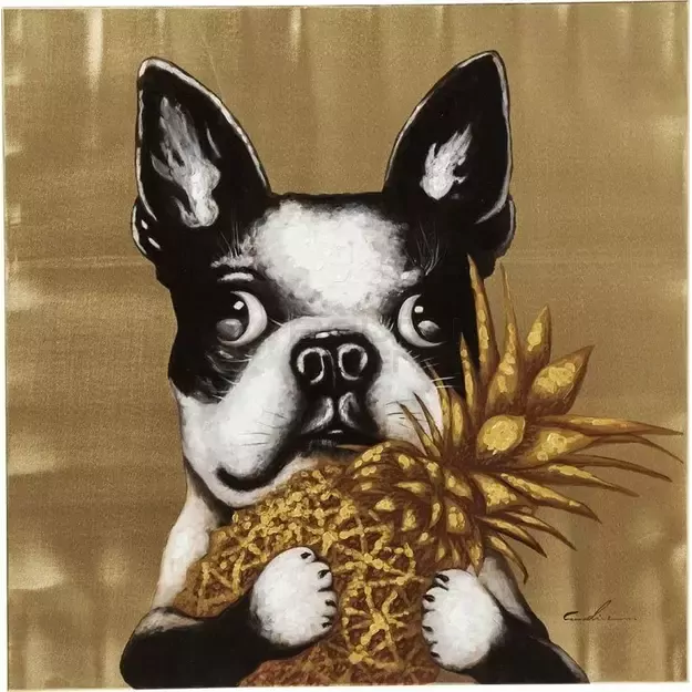 Paveikslas Dog with Pineapple 80x80cm