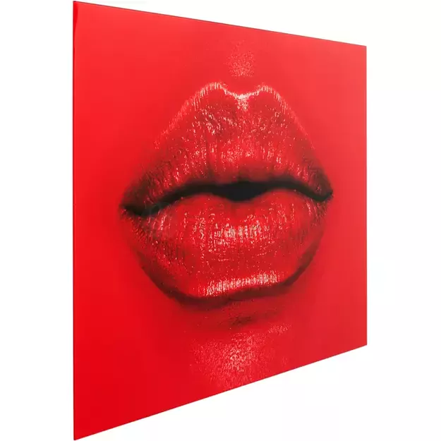 Stiklinis paveikslas Red Lips 120x80cm