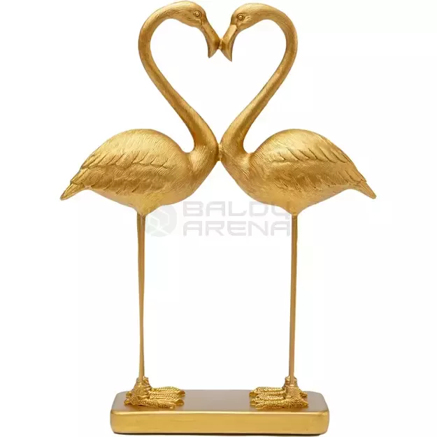 Dekoratyvinė skulptūrėlė Flamingo Love Gold 39cm