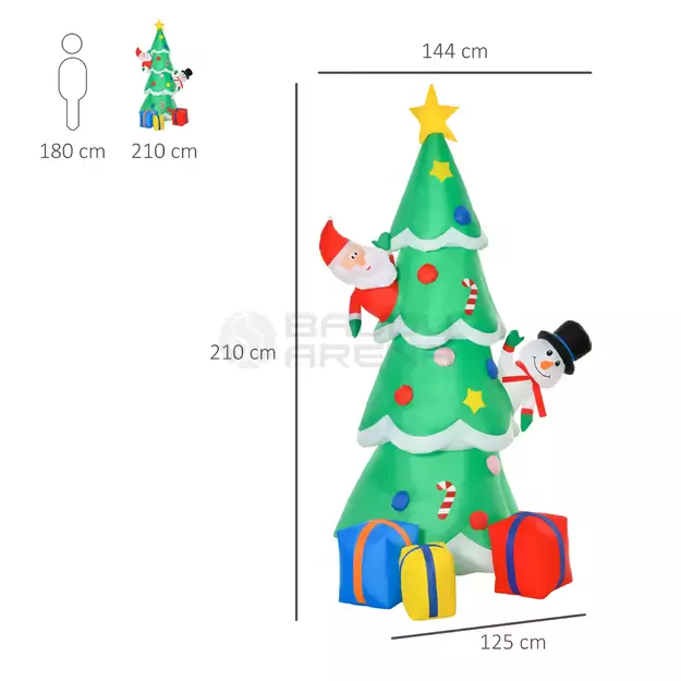 Pripučiama kalėdinė dekoracija 210 cm