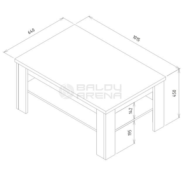 Žurnalinis staliukas GRAY GR10