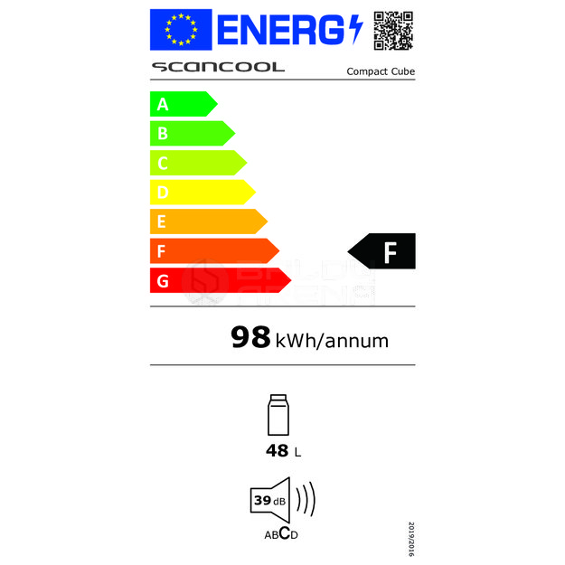 Šaldytuvas vertikali vitrina Scandomestic Compact Cube 