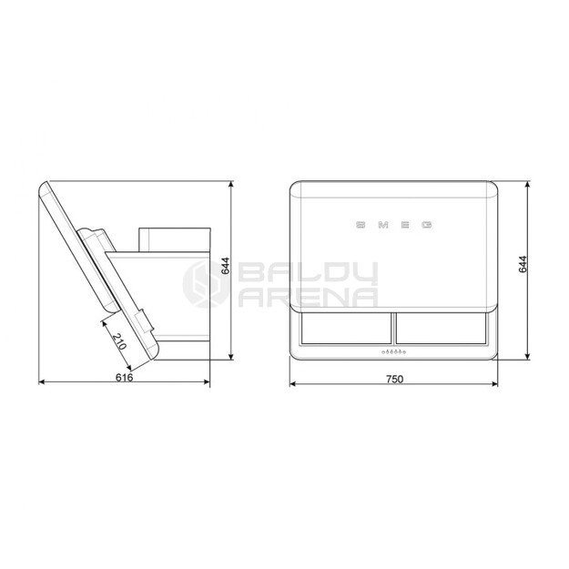 SMEG gartraukis KFAB75WH