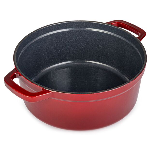 Apvalus emaliuotas ketaus puodas ZY01RKI, 5 l 2