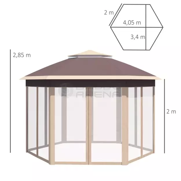 Sodo pavėsinė, sulankstoma 4×4 m