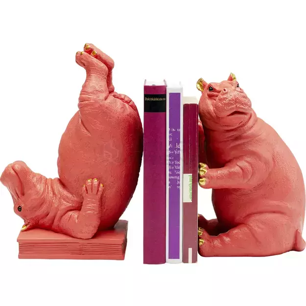 Knygų atramos Hippo Pink (2vnt/kompl.)