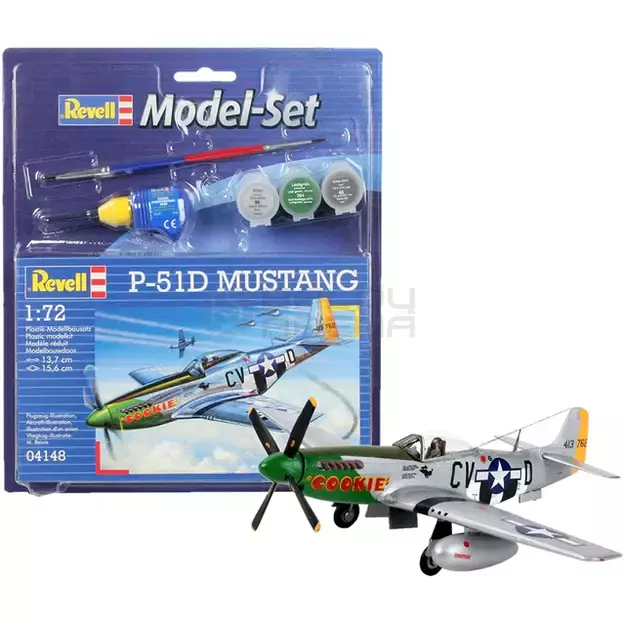 Model Set P - 51D Mustang - PLASTIKINIS modeliavimo rinkinys