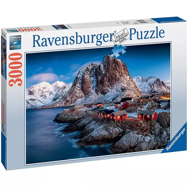 Puzzle 3000 Hamnoy Lofoten - RAVENSBURGER dėlionė