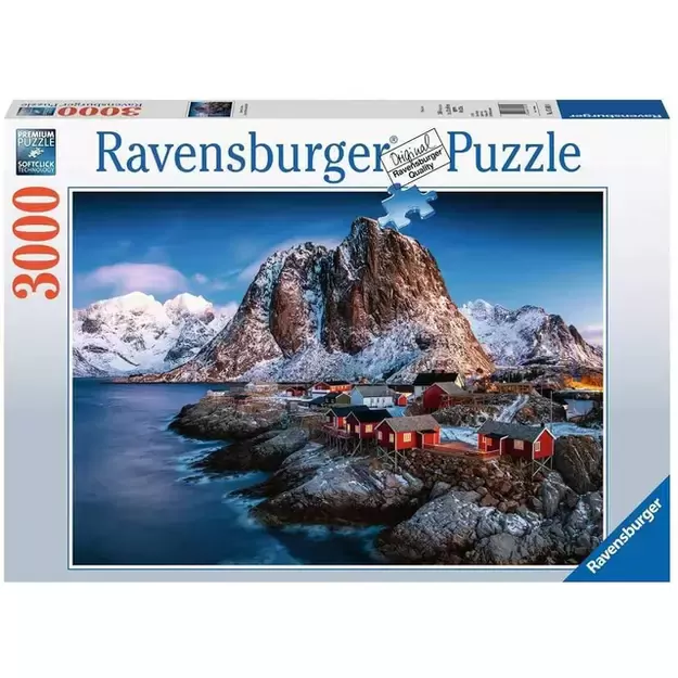 Puzzle 3000 Hamnoy Lofoten - RAVENSBURGER dėlionė