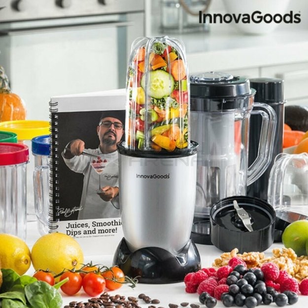 INNOVAGOODS ONE TOUCH MAIŠYTUVAS- TRINTUVAS SU RECEPTŲ KNYGA 250W PILKAS