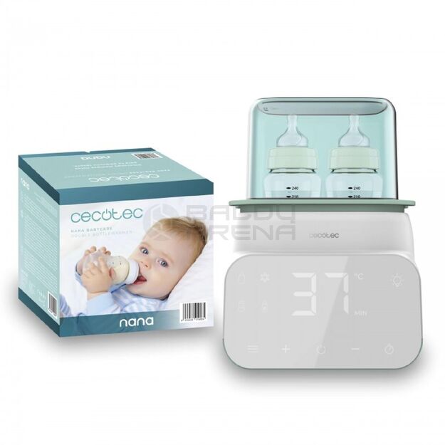 Cecotec Dvigubas buteliuko šildytuvas Nana BabyCare baltas, 4 režimai, sterilizatorius