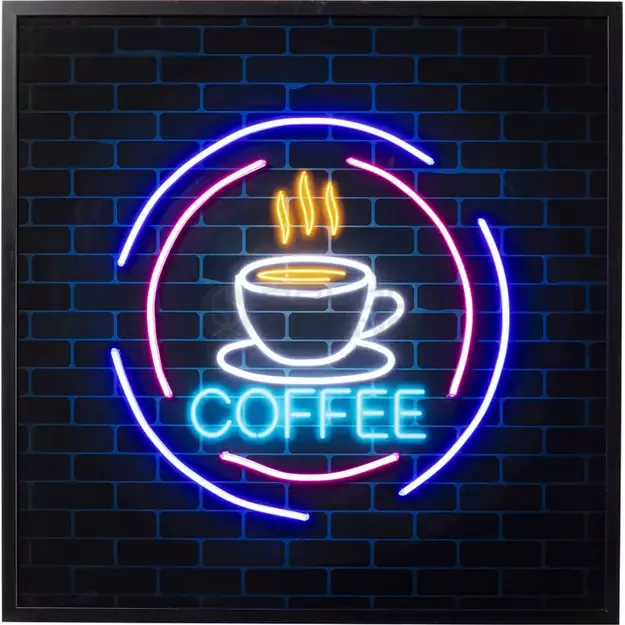 Stiklinis paveikslas Coffee LED 80x80cm