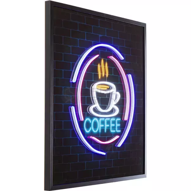 Stiklinis paveikslas Coffee LED 80x80cm