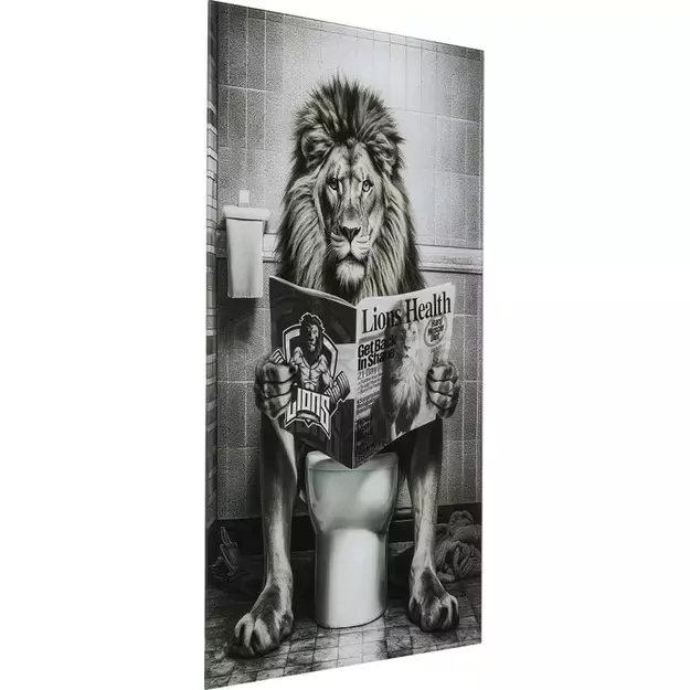 Stiklinis paveikslas Bath Lion 60x80cm