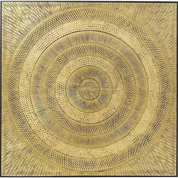 Sienos dekoracija Circle Gold 120x120cm