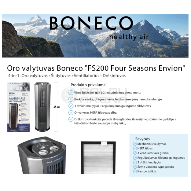 Oro valytuvas - drėkintuvas Boneco "FS200 Four Seasons Envion" 