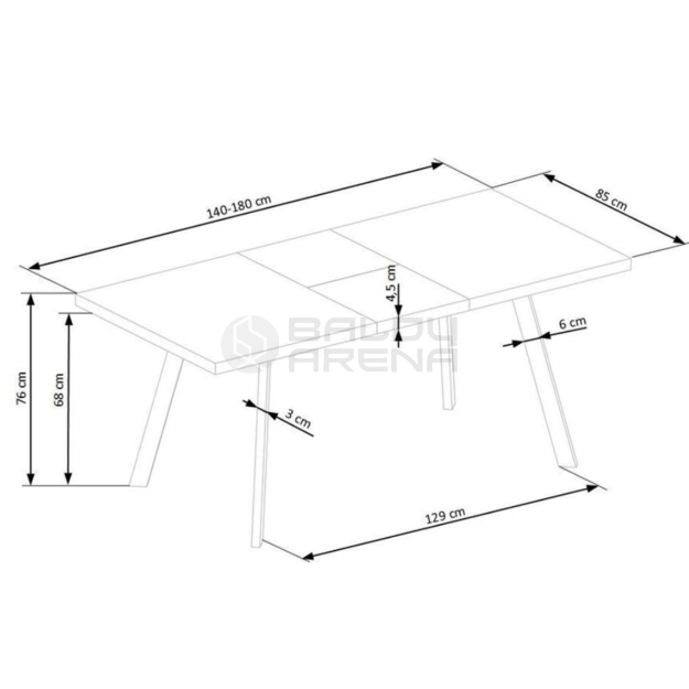 Stalas Berlin 160-220 cm