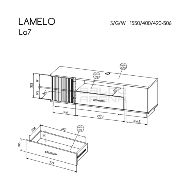 TV staliukas  Lamelo LA7