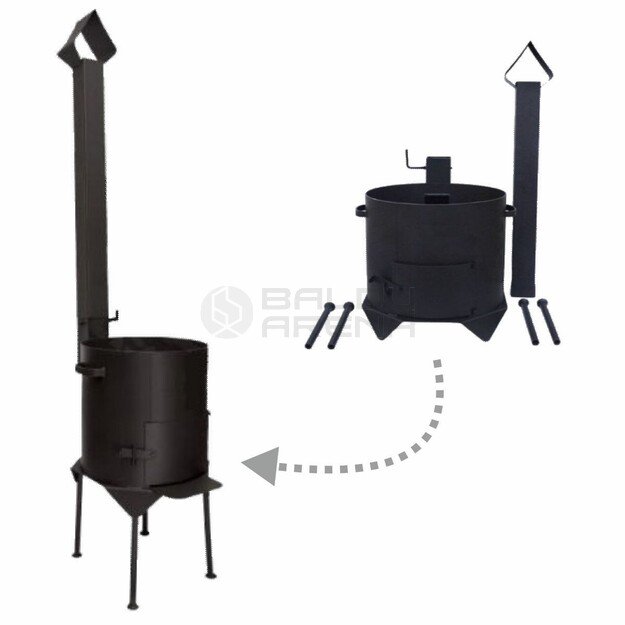 Krosnelė kazanui 12-16L / skersmuo 40cm / plienas 3mm / Kazan Mangal (KM16)