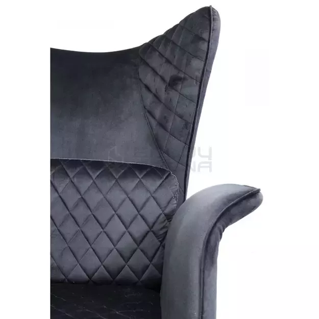 Fotelis Tudor Velvet Black