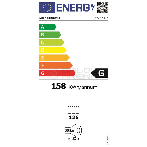 Vyno šaldytuvas Scandomestic SV 111 B 