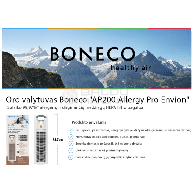 Oro valytuvas Boneco "AP200 Allergy Pro Envion" 