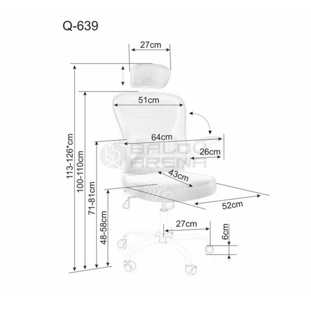 Darbo kėdė Q-639