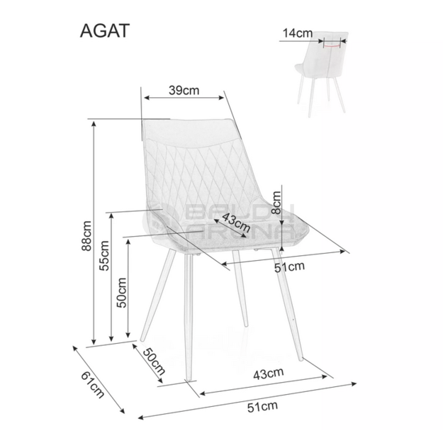 Kėdė AGAT VELVET